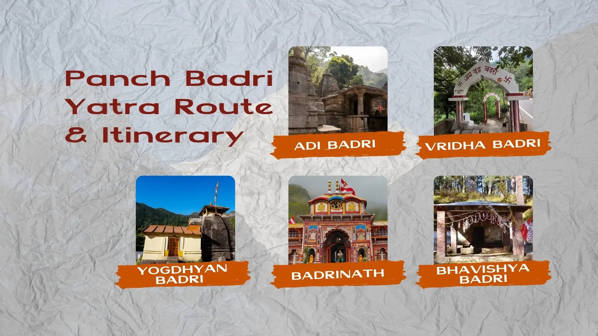 Panch Badri Yatra Route & Itinerary 